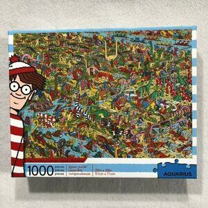 Aquarius Where Is Waldo Puzzle Jigsaw 1000 Pcs Dino Dinosaur Park Easy Framing